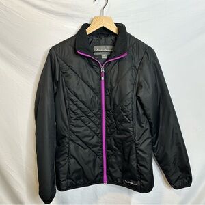 Eddie Bauer Women's Black Purple Puffer Jacket